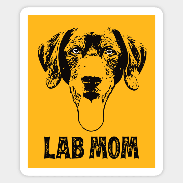 Labrador Retriever Mom - Lab Dog Mom Sticker by DoggyStyles
